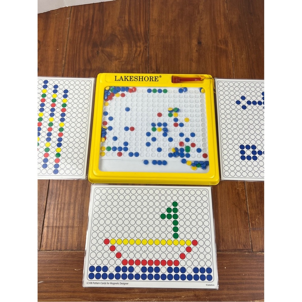 Lakeshore magnetic designer mosaic board pattern cards magnets educational toy